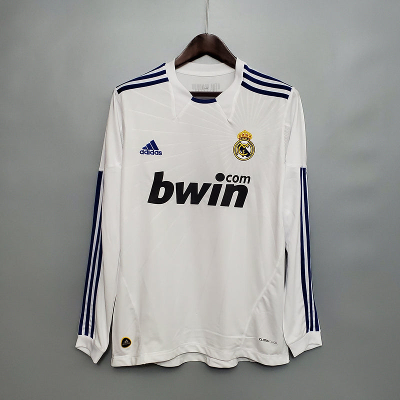 Camisa Manga Longa Real Madrid 10/11 Adidas - Branco