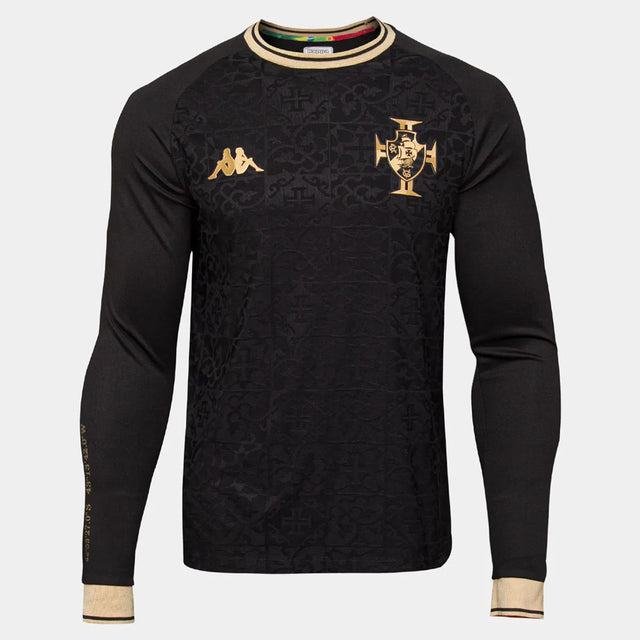 Camisa Manga Longa Vasco 22/23 Kappa - Preto e Dourado