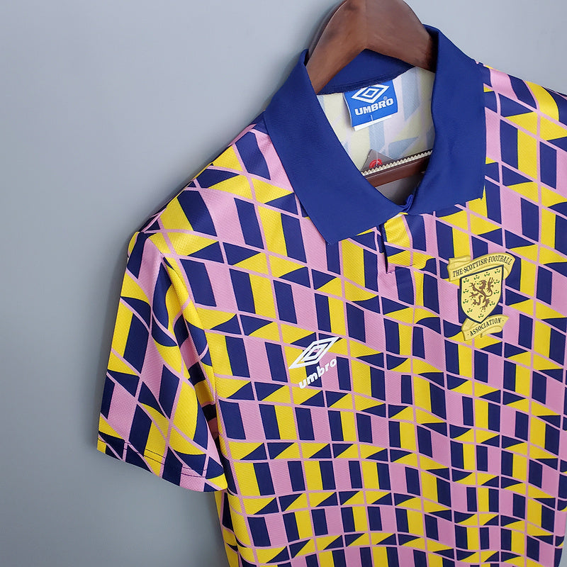 Camisa Escócia Retrô 1988/1989 Amarela - Umbro