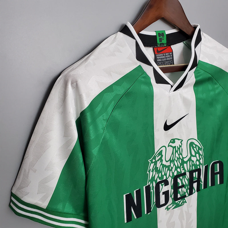 Camisa Nigéria Retrô 1996 Verde e Branca - Nike