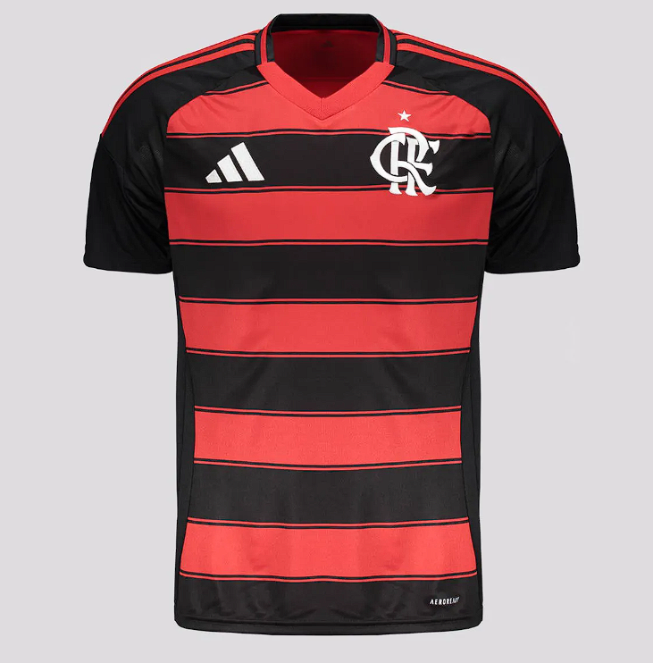 Camisa Flamengo Titular 25/26 - Vermelha e Preta